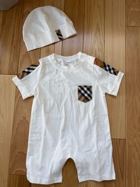 Plaid inspired romper - size 0/3